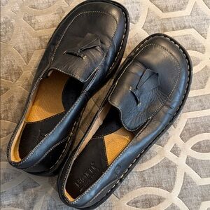 Born Black Leather Slip-On Loafers